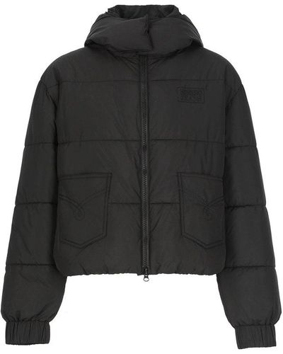 Moschino Jeans Hooded Puffer Jacket - Black