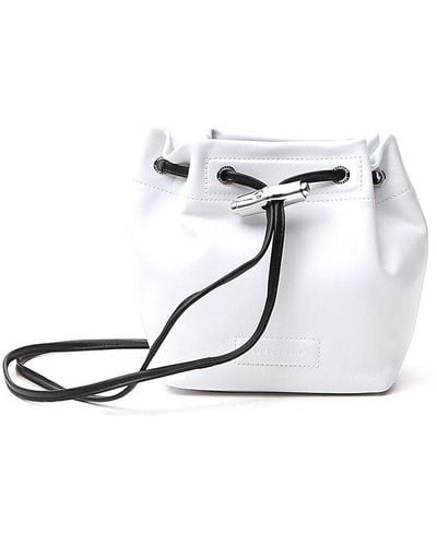 Longchamp Drawstring Bucket Bag - White