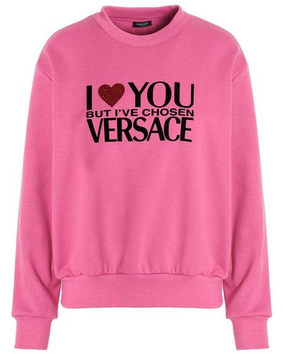 Versace Pink White Dream Logo Zip Up Hoodie Designer Childrenswear |  emjmarketing.com