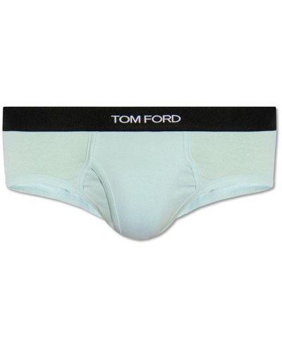 Tom Ford Logo Embroidered Briefs - Black