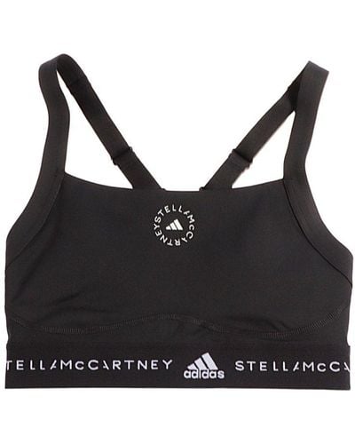 adidas By Stella McCartney Logo-print Sports Bra - Black