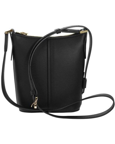 Max Mara Leather Riviera Bucket Bag in Black