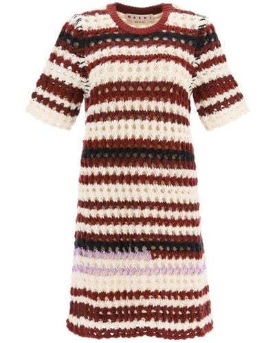 Marni Striped Crochet Dress - Multicolor