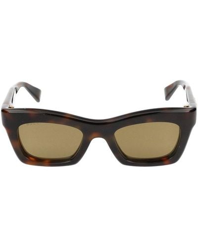 Gucci Cat Eye Frame Sunglasses - Brown