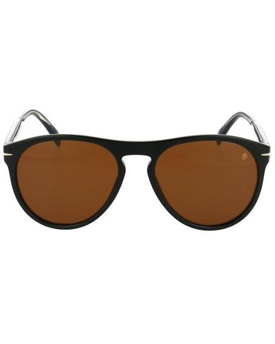 David Beckham Round Frame Sunglasses - Brown