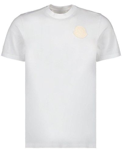 Moncler Logo Patch Crewneck T-shirt - White