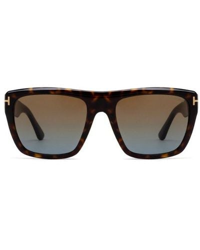 Tom Ford Alberto Square Frame Sunglasses - Black