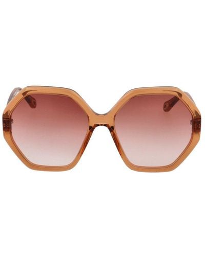 Chloé Octagonal Frame Sunglasses - Pink