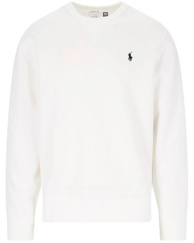 Ralph Lauren Pony Embroidered Sweatshirt - White