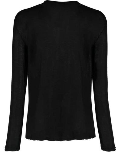 James Perse Long Sleeve High Gauge Jersey T-shirt - Black
