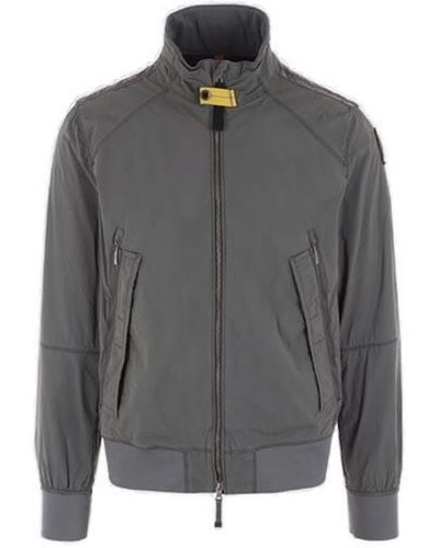 Parajumpers Long-sleeved High-neck Zipped Bomber Jacket - Gray