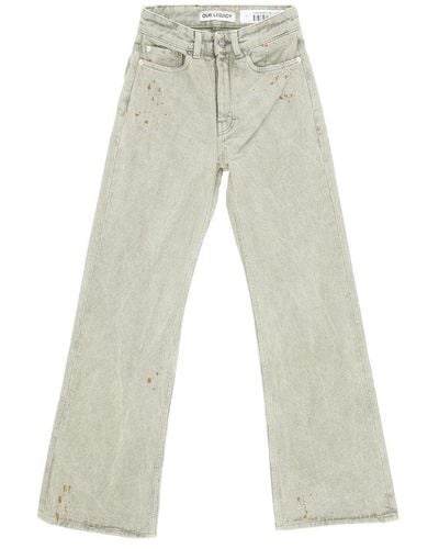 Our Legacy High-waist Boot Cut Jeans - White