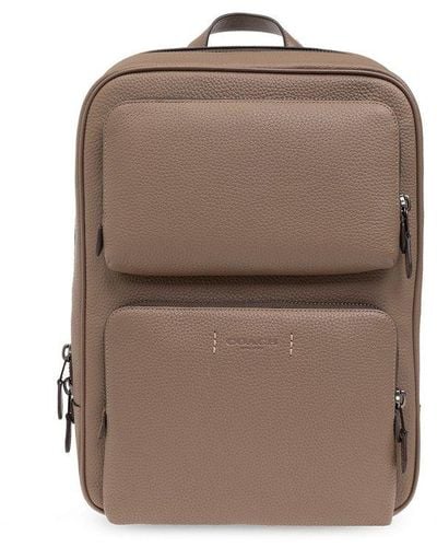 COACH Hudson Backpack In Sport Calf Leather in Brown for Men