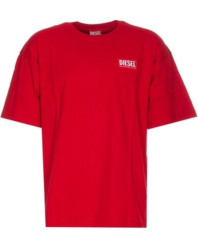 DIESEL T-danny-nlabel Crewneck T-shirt - Red