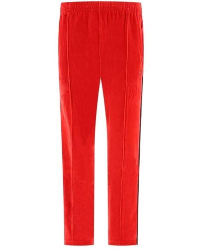 Needles Velour Track Trousers - Red