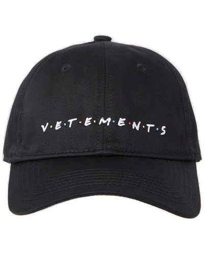 Vetements Friendly Logo Baseball Cap - Black