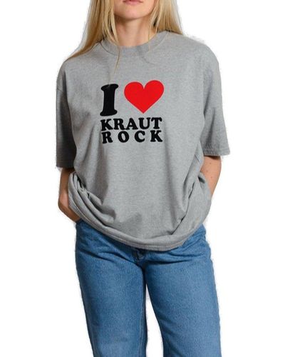 Undercover Slogan-printed Crewneck T-shirt - Gray