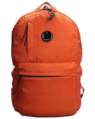 C.P. Company B Logo-patch Zipped Backpack - Orange