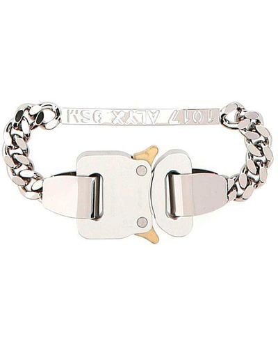 1017 ALYX 9SM Silver Metal Bracelet - White