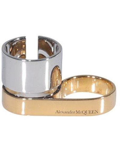 Alexander McQueen Double Ring - Black
