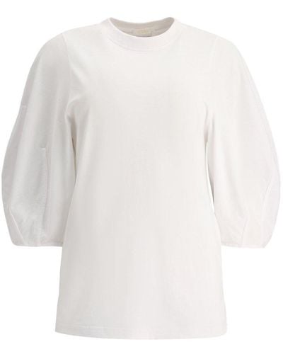 Chloé T-shirt With Puff Sleeves - White