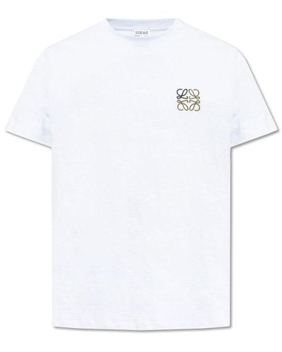 Loewe Cotton T-shirt With Logo, - White