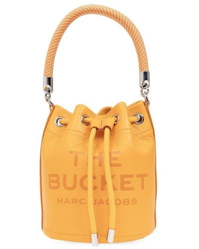 Marc Jacobs Logo Embossed Bucket Bag - Orange