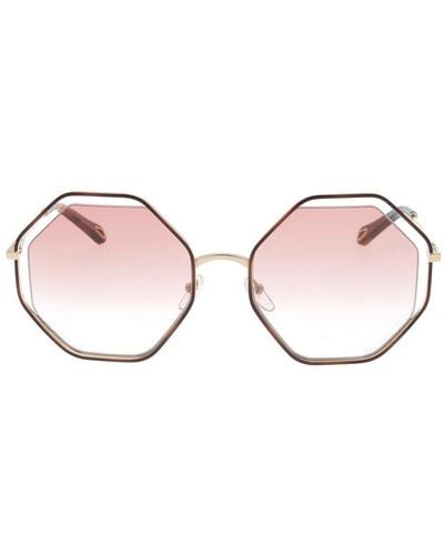 Chloé Poppy Octagonal Frame Sunglasses - Black