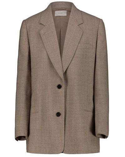 The Row Single Breasted Buttoned Blazer - Brown