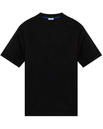 Burberry Short Sleeved Crewneck T-shirt - Black