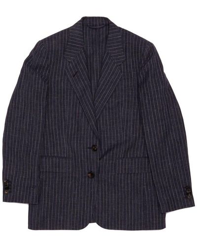 Loro Piana Belia Pinstriped Jacket - Blue