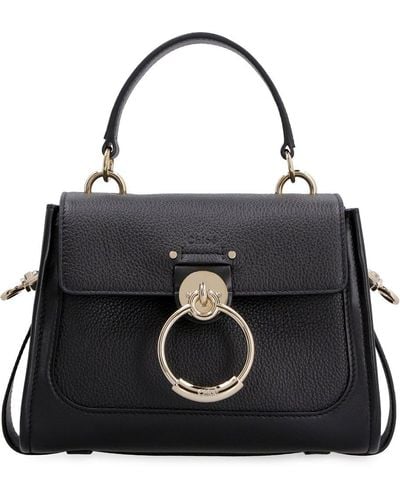 Chloé Mini Leather Tess Day Bag - Black