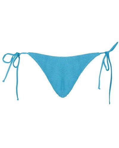 Mc2 Saint Barth Logo Patch Bikini Bottoms - Blue