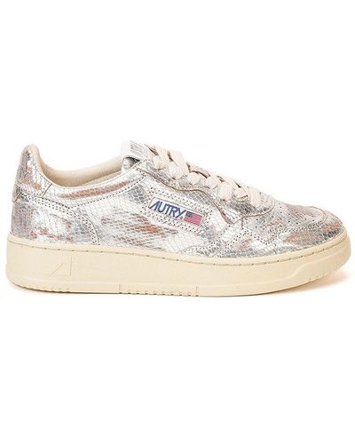Autry Medalist Lace-up Trainers - Metallic