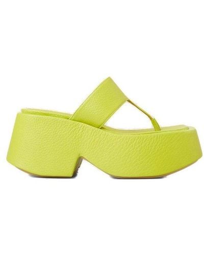 Marsèll Slip-on Platform Thong Sandals - Yellow