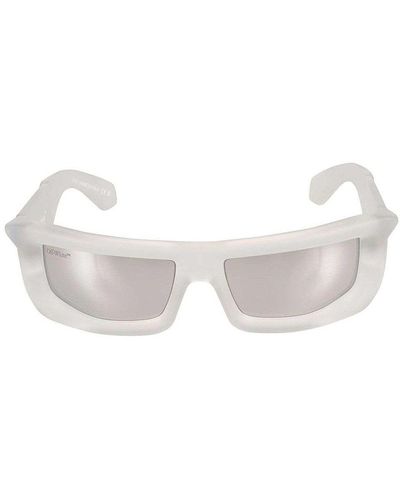 Off-White c/o Virgil Abloh Volcanite Rectangular Frame Sunglasses - White