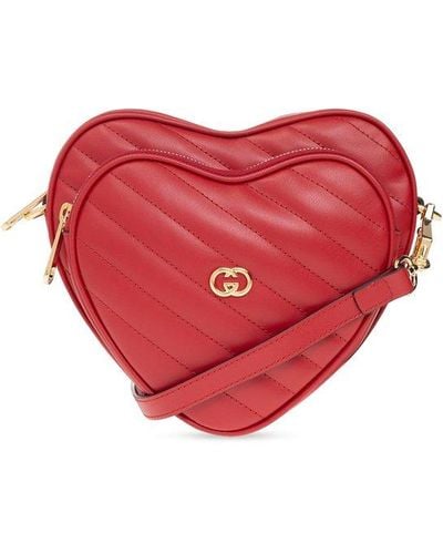 Gucci 'heart' Shoulder Bag - Red