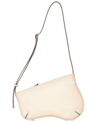 MANU Atelier Mini Curve Zipped Shoulder Bag - White