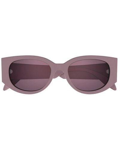 Alexander McQueen Eyewear Oval Frame Sunglasses - Purple