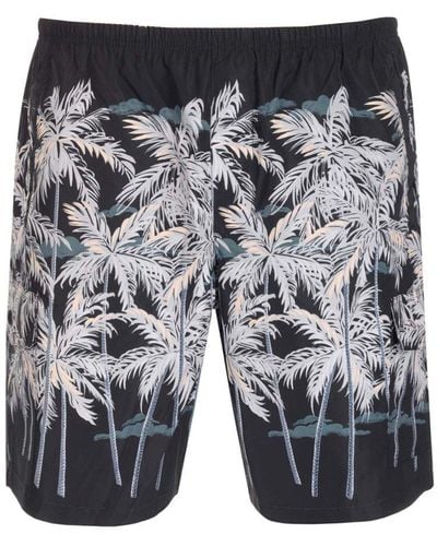 Palm Angels Palm-print Swimming Shorts - Black