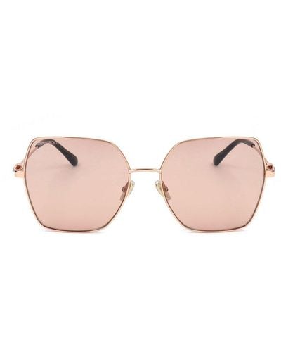 Jimmy Choo Square Frame Sunglasses - Pink