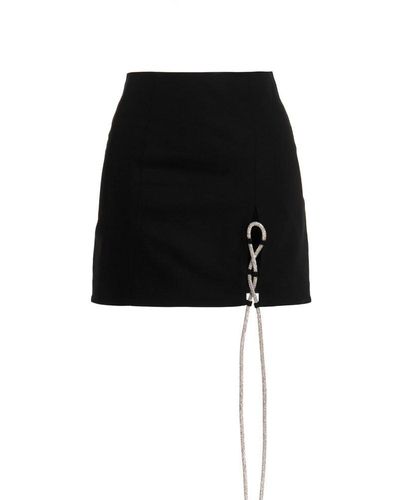 GIUSEPPE DI MORABITO Chain Embellished Mini Skirt - Black