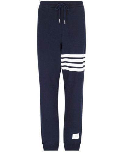 Thom Browne 4-bar Stripe Detailed Sweatpants - Blue