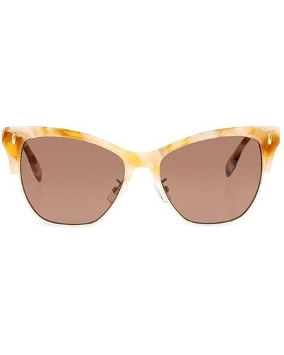 Tory Burch 'miller Clubmaster' Sunglasses, - Natural