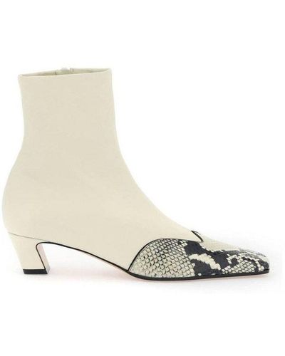 Khaite Square Toe Ankle Boots - White