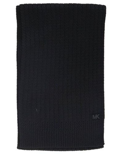 MICHAEL Michael Kors Solid Colour Scarf With Logo - Black