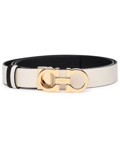 Ferragamo Mascarpone Leather Hook Belt - Black