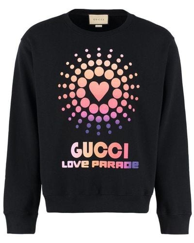 Gucci Printed Cotton Sweatshirt - Black