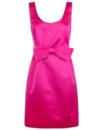 P.A.R.O.S.H. Bow-detail Sleeveless Dress - Pink