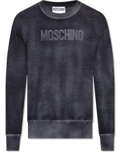 Moschino Jumper With Logo - Blue